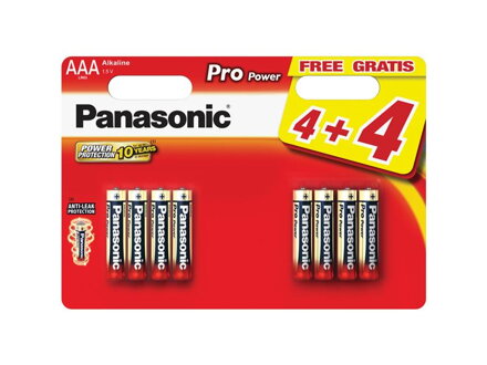 Baterie AAA(LR03) alkalická PANASONIC Pro Power 8BP