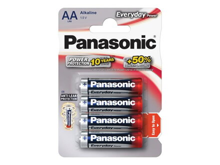 Baterie AA (R6) alkalická PANASONIC Everyday Power LR6 4BP