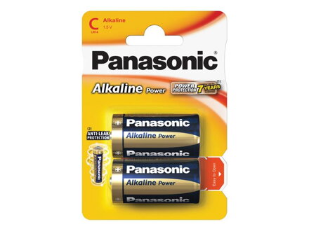 Baterie C (R14) alkalická PANASONIC Alkaline Power LR14 2BP