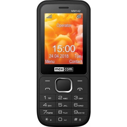 MAXCOM Telefón DUAL Sim MM142 čierny