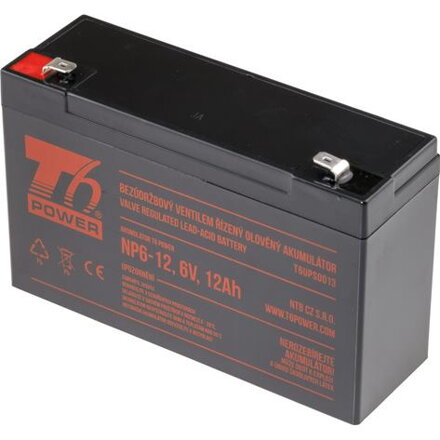 T6 POWER Akumulátor pre UPS, NP6-12, 6V, 12Ah