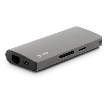 LMP USB-C Travel Dock 9 port - Space Gray Aluminiu