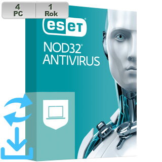 ESET NOD32 Antivirus 20XX 4PC na 1r El.lic AKT
