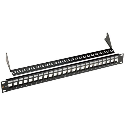 SOLARIX 19" Neosadený UNI patch panel 24 portov 1U