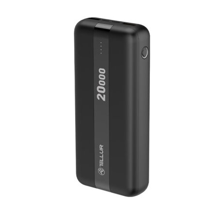 TELLUR PBC203 20000mAh Powerbank, 2xUSB, C, blk