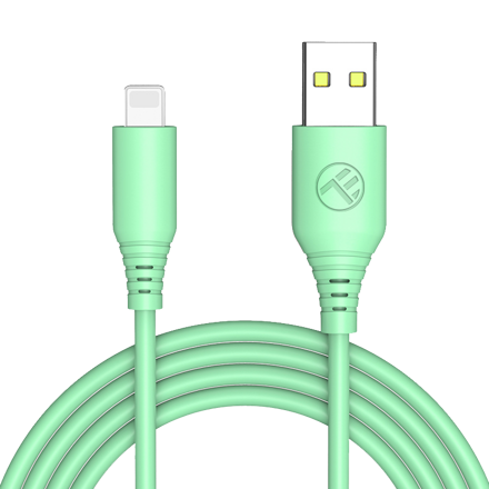 TELLUR Silicone, Kábel, USB/Lightning, 1m, gree