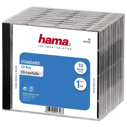 HAMA Box na 1x CD/DVD/BR 10mm plast, 10ks