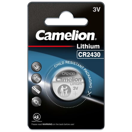 CAMELION CR2430, Lítiová batéria, 3.0V 270 mAh 1ks