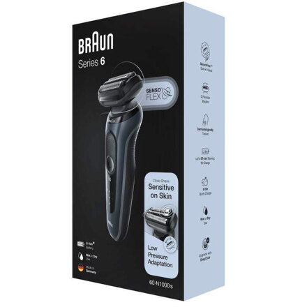 BRAUN Series 6 61-N1000s, Holiaci strojček, čierny