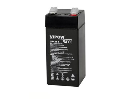 Baterie olověná   4V/4,9Ah  VIPOW bezúdržbový akumulátor