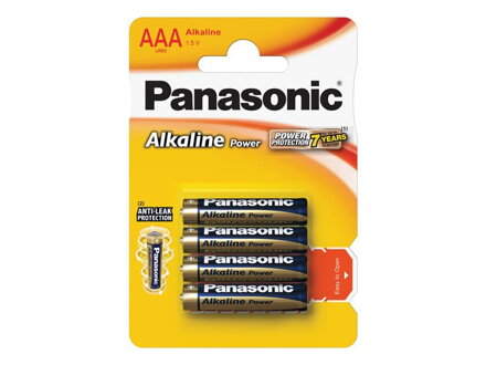 Baterie AAA(LR03) alkalická PANASONIC Alkaline Power 4BP