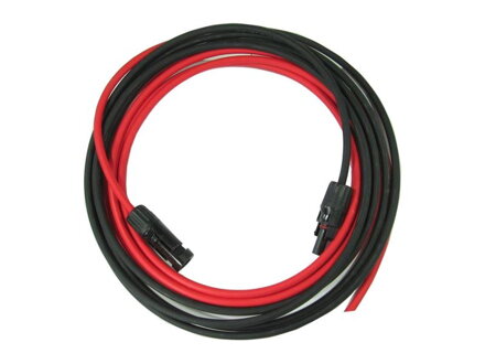 Solárny kábel 6mm2, červený+čierny s konektormi MC4, 10m
