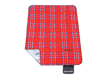 Piknik deka s popruhom SPOKEY PICNIC TARTAN 150x180 cm červené káro