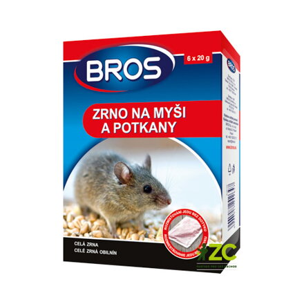 Nástraha na myši a potkany BROS 6x20g