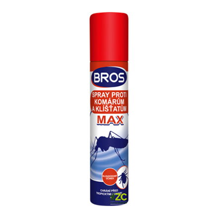 Sprej proti komárom a kliešťom BROS Max 90 ml