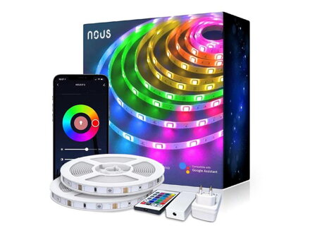 Smart LED pásik 12V 40LED/m IP65 36W RGB NOUS F3 20m WiFi Tuya