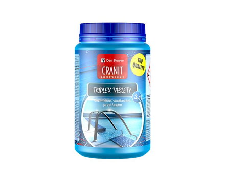 Multifunkčné tablety pre chlórovú dezinfekciu bazénovej vody CRANIT Triplex 3v1 1kg
