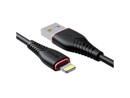 Kábel VIPFAN X01 Anti-Break USB /Lightning 1m Black