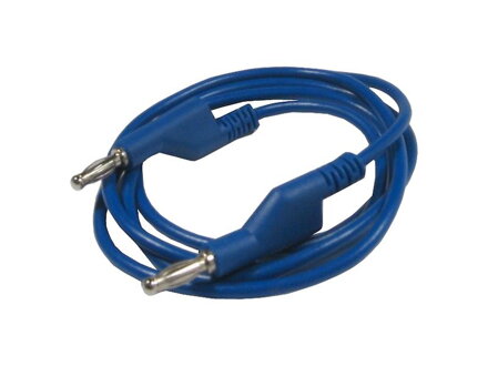 Propojovací kabel 1mm2/ 2m s banánky modrý