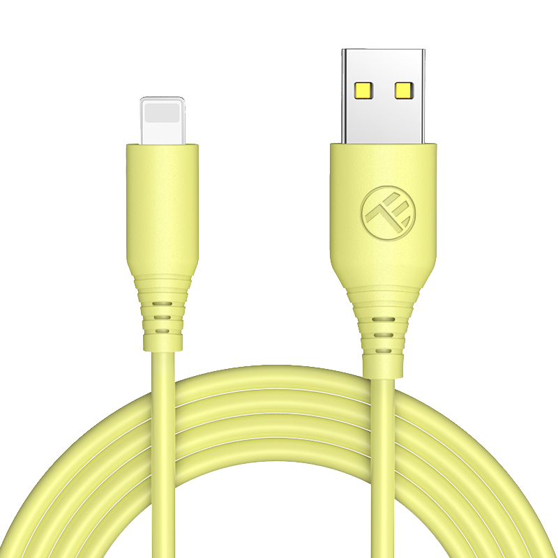 TELLUR Silicone, Kábel, USB/Lightning, 1m, yel