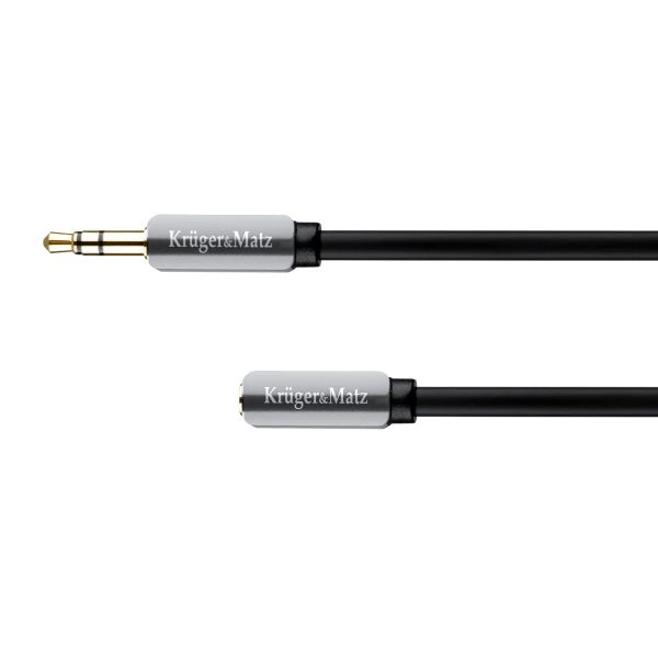Kábel Jack 3,5 mm konektor/Jack 3,5 mm zdierka 3m KRUGER & MATZ KM0317