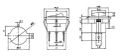 Prepínač kolískový okrúhly pros. 2pol./3pin ON-OFF 16 A/12 V DC, červený