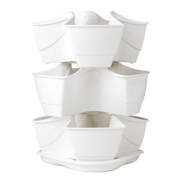 Kvetináč na bylinky COUBI HERBAL biely 29,5x29,5x38cm