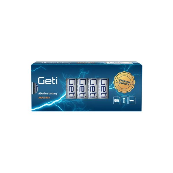 Batérie AAA (LR03) alkalická GETI 1,5V 10ks