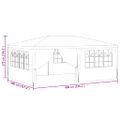 vidaXL Profesionálny párty stan+bočné steny 4x6 m, biely 90 g/m²
