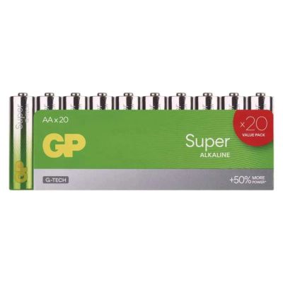 Batéria AA (R6) alkalická GP Super 20 ks / shrink