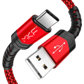 MKF-USB12AC dátový a nabíjací kábel USB A/USB-C, 20W, 2A, opletenie, 1,2 m