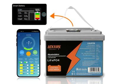 Batéria LiFePO4 12,8V 70Ah LEXTON LXLFP70 s BMS
