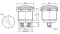 Prepínač tlačidlo okrúhle OFF-(ON) kov-typ1 (12V)