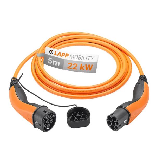 Kábel nabíjací LAPP 61789 typ 2 22kW 32A 3 fázy 5m pre elektromobil