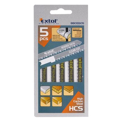 Plátky do priamočiarej píly 5 ks 75x2,5 mm EXTOL PREMIUM 8805505