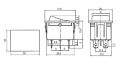 Prepínač kolískový 2-pol./6-pin ON-ON 250 V/15 A čierny