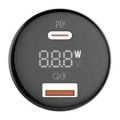 LDNIO C101 Nabíjačka do auta, USB + USB-C, 100W + kábel USB-C na USB-C (čierna)