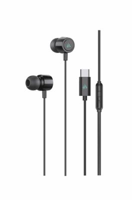 Slúchadlá iPEAX 90010135 USB-C Black