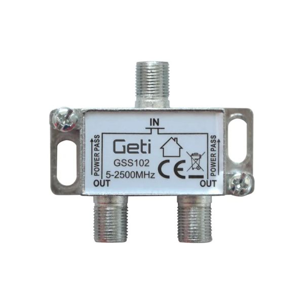 Anténny rozbočovač GETI GSS102  2 výstupy