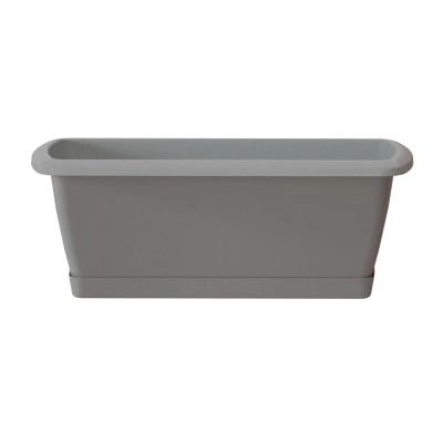 Kvetináč s miskou RESPANA SET šedý kameň 88,5cm
