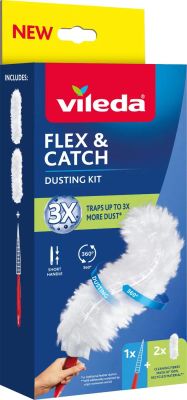 VILEDA Flex&Catch prachovka s krátkou rukoväťou 179432