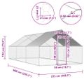 vidaXL Vonkajšia klietka pre sliepky 2,75x6x1,92 m, pozinkovaná oceľ