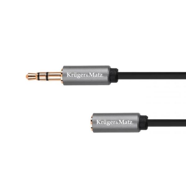 Kábel Jack 3,5 mm konektor / Jack 3,5 mm zdierka 1 m KRUGER & MATZ KM1229 Basic