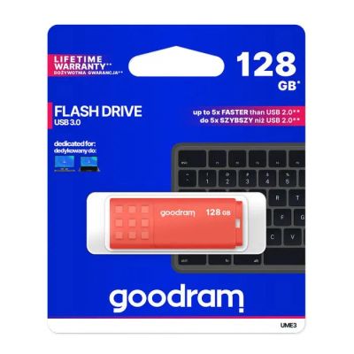 Flash disk GOODRAM USB 3.0 128GB bielo-oranžový