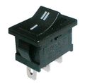 Spínač kolískový 2pol./3pin ON-ON 250V/6A čierny