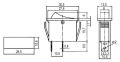 Prepínač kolískový 2pol./2pin ON-OFF 250V/15A červený