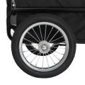 vidaXL Vozík pre domáce zvieratá na bicykel/beh 2-v-1, sivo modrý