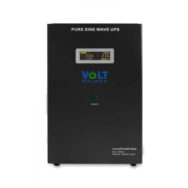 Zdroj záložný VOLT Sinus UPS 800 12V 230V 800W + batérie 55Ah Black