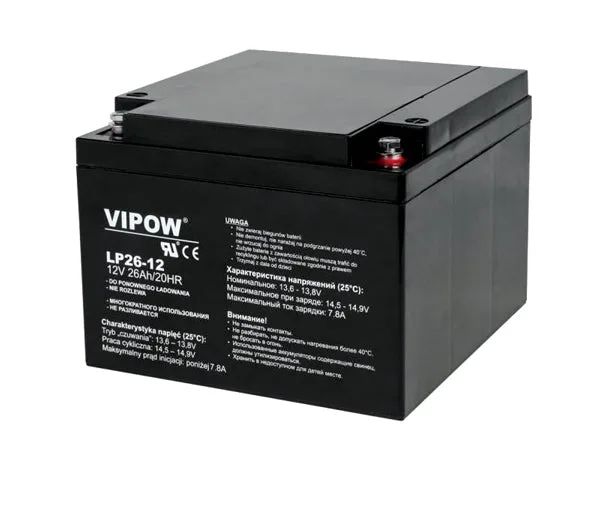 Batéria olovená 12V 26Ah VIPOW BAT0270
