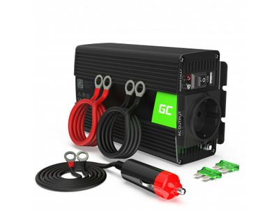 Green Cell INV01DE automobilový menič napätia 12V to 230V, 300W/600W